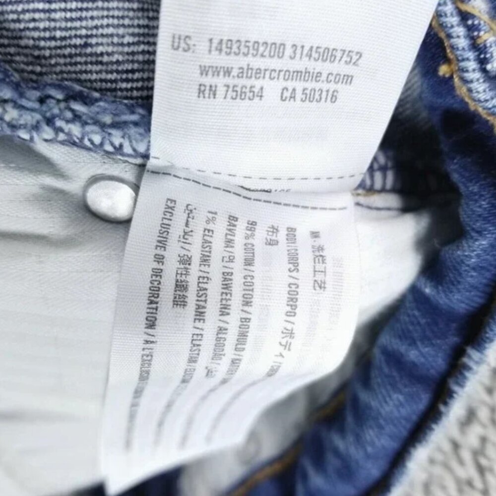 Abercrombie Fitch Shorts Womens 00 Blue The Cutoff Short High Rise 2" Denim - Picture 4 of 4